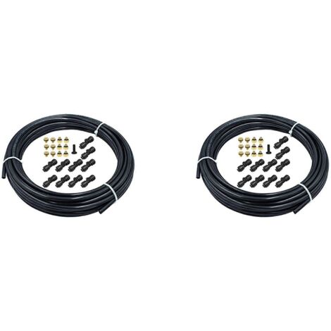 2 set 1/4 Inch Slip-Lock Misting Nozzles Kit Fog Nozzles for Patio Misting System Cooling System Garden Water Mister
