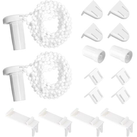 2 set di meccanismi per tende a rullo, accessori per tende e tapparelle, staffe per tende a rullo, set di fissaggio per tende a rullo con accessori per tende (bianco)