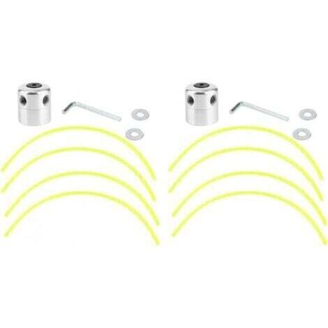 2 set di testine universali in alluminio per decespugliatore con doppia bobina di filo in nylon, accessori per decespugliatore