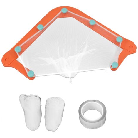 2 Set Triangle Holder Filter Stable Corner Sink Strainer with 100PCS Sink Strainer Bag for Kitchen Waste Leftover Orange