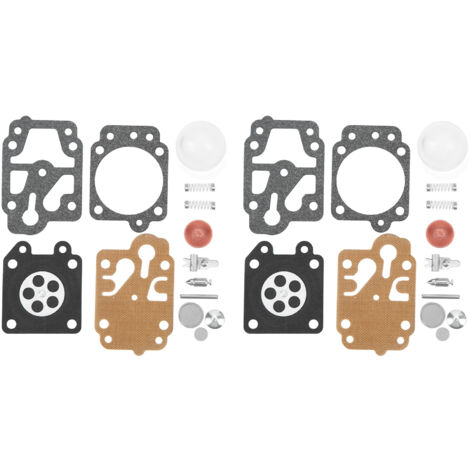 2 Sets Carburetor Diaphragm and Gasket Paper Iron Rubber Carburetor Repair Kit for Walbro 40 5 Chain Saw