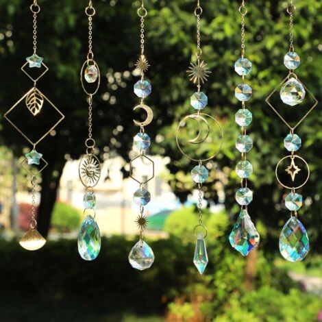 2 sets kit fabrication suncatcher avec cristaux, décor suspendu en prisme pour fenêtres, intérieur, jardin, mariage, fêtes, cadeau original