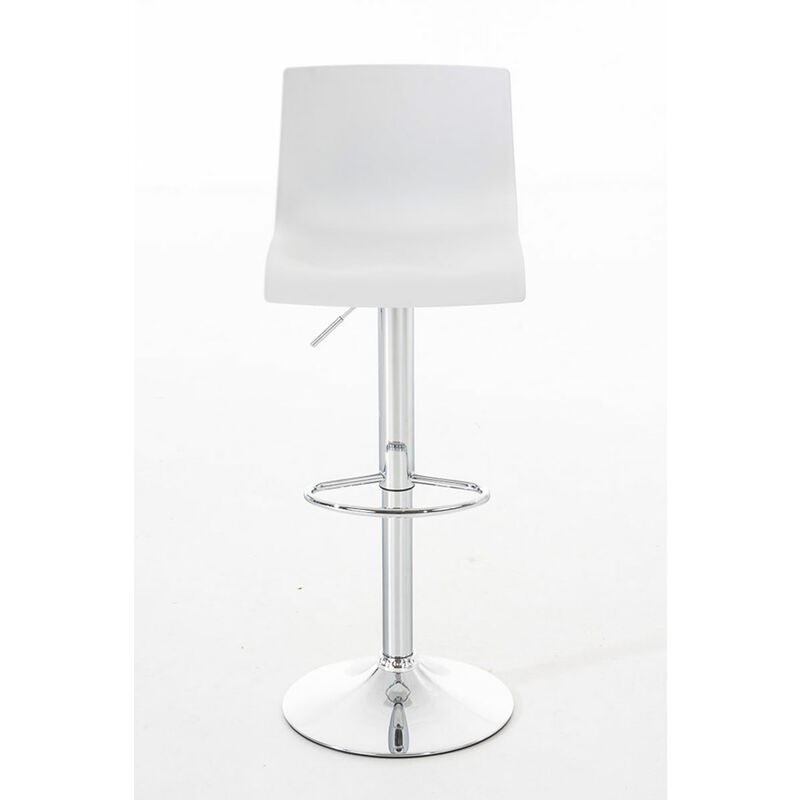 Set 2 Sgabelli Bar Design Regolabile 59-80 cm I Sedie Sgabello Girevole 360/°con Schienale I Sgabelli Ergonomici Bianco CLP 2 Sgabelli Alti Hoover in Polipropilene