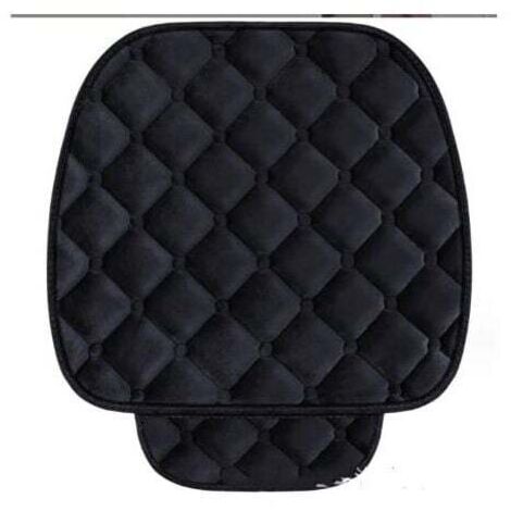 2 Siège Avant, Noir，Coussin de Siège de Voiture Housse en Velours pour Chaise Véhicule Tapis Protection pour Animaux Compagnie