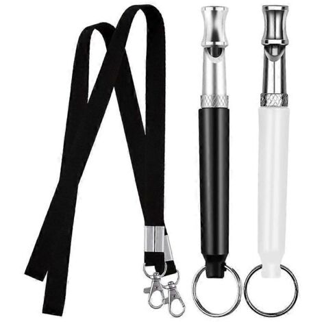2 sifflets pour chien réglables en fréquence, ultrasons silencieux, entraînement canin discret, accessoires dressage haute portée.