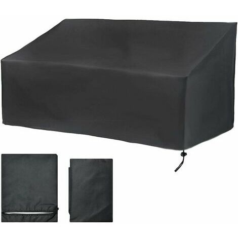 2-Sitzer-Gartenbank-Abdeckung, Terrassenbank-Abdeckung für den Außenbereich, staubdicht, UV-beständig, wasserdicht, winddicht, Oxford-Stoff, Sofa-Schutzhülle (134 x 66 x 89 cm)