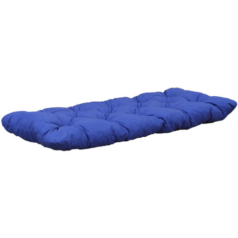 2-Sitzer-Sitzkissen ca 120 x 50 x 8 cm, Bankauflage, Blau