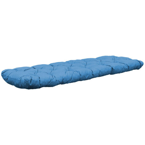 2-Sitzer-Sitzkissen ca 120 x 50 x 8 cm, Bankauflage, hellblau