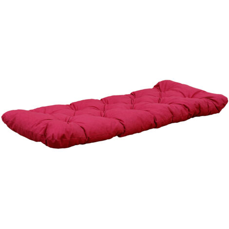 2-Sitzer-Sitzkissen ca 120 x 50 x 8 cm, Bankauflage, rot