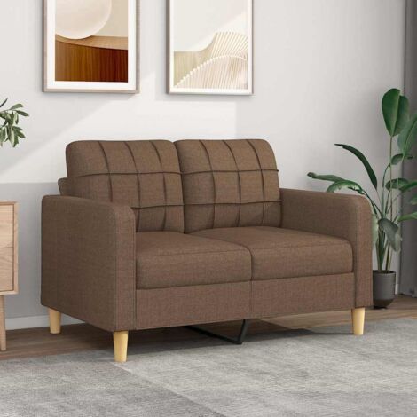 2-Sitzer-Sofa Braun 120 cm Stoff vidaXL