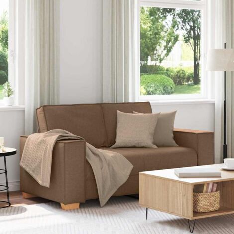 2-Sitzer Sofa Braun 120 cm Stoff vidaXL