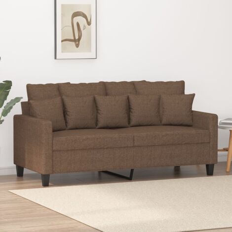 2-Sitzer Sofa Braun 140 cm Stoff