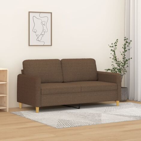2-Sitzer-Sofa Braun 140 cm Stoff vidaXL87138