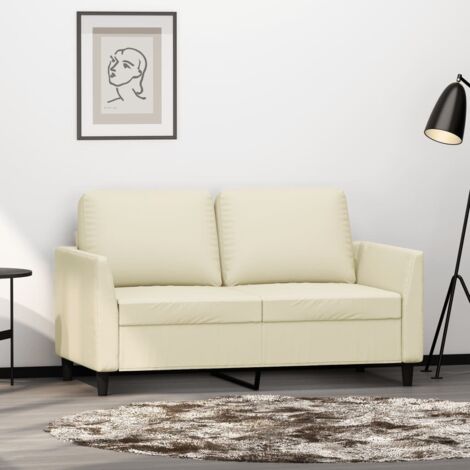 2-Sitzer-Sofa Creme 120 cm Kunstleder vidaXL