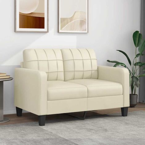 2-Sitzer-Sofa Creme 120 cm Kunstleder vidaXL