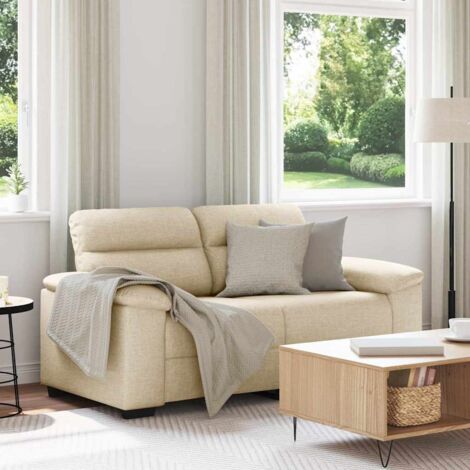 2-Sitzer-Sofa Creme 120 cm Stoff vidaXL