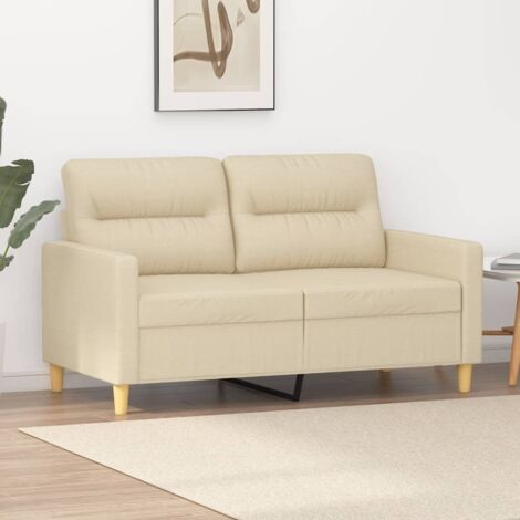 2-Sitzer-Sofa Creme 120 cm Stoff vidaXL