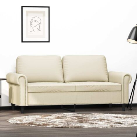 2-Sitzer-Sofa Creme 140 cm Kunstleder vidaXL