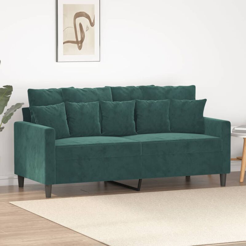 2-sitzer-sofa Dunkelgrün 140 Cm Samt Vidaxl 54254