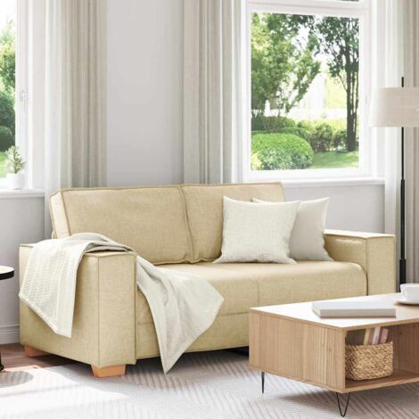 2-Sitzer Sofa Creme 140 cm Stoff vidaXL
