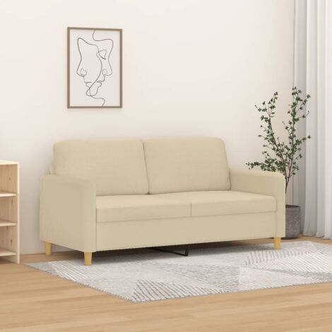 2-Sitzer-Sofa Creme 140 cm Stoff vidaXL55006