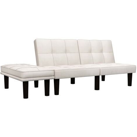 2-Sitzer-Sofa Cremeweiß Stoff
