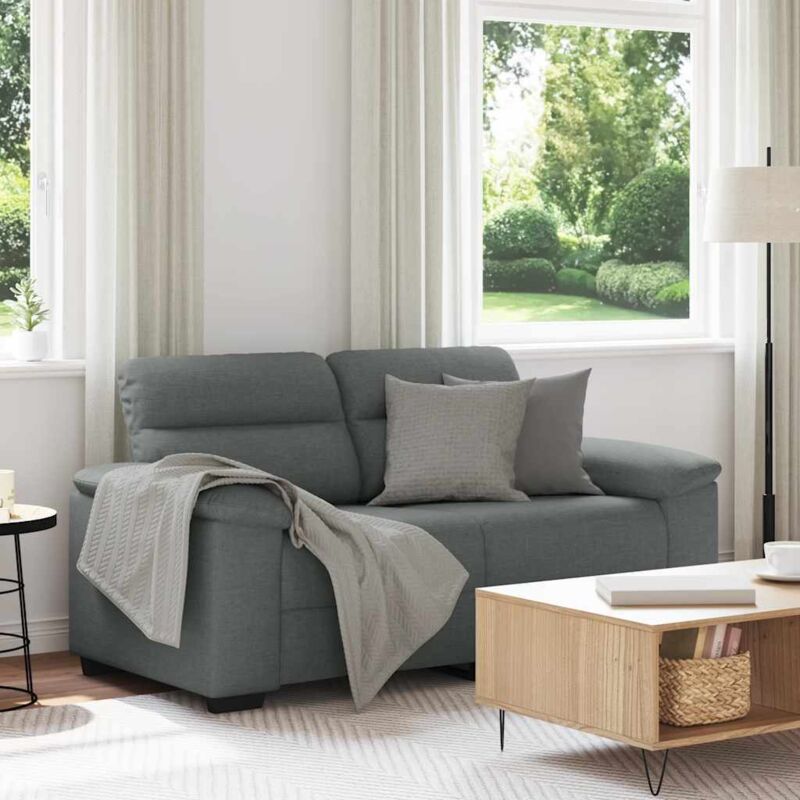 2-sitzer-sofa Dunkelgrau 120 Cm Stoff - Vidaxl
