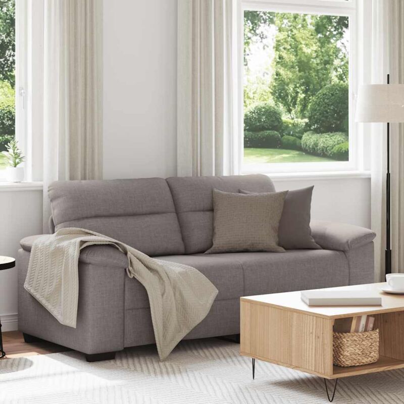 2-sitzer-sofa Taupe 140 Cm Stoff Vidaxl