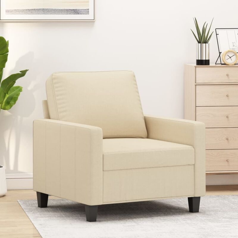 Sessel Creme 60 Cm Stoff Vidaxl