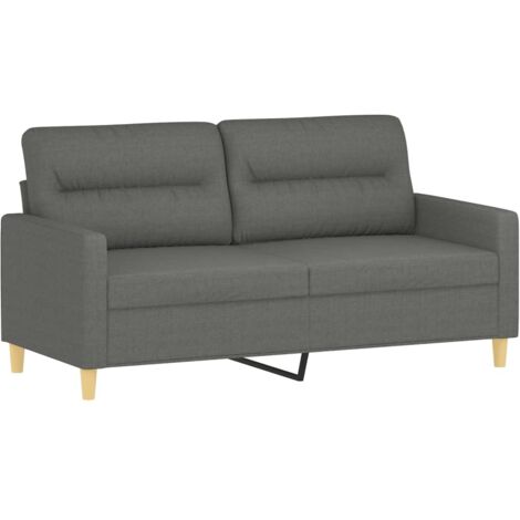 2-Sitzer-Sofa Dunkelgrau 140 cm Stoff vidaXL