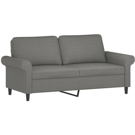 2-Sitzer-Sofa Dunkelgrau 140 cm Stoff vidaXL