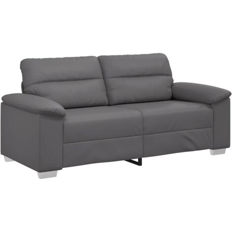 2-Sitzer-Sofa Grau 140 cm Kunstleder vidaXL