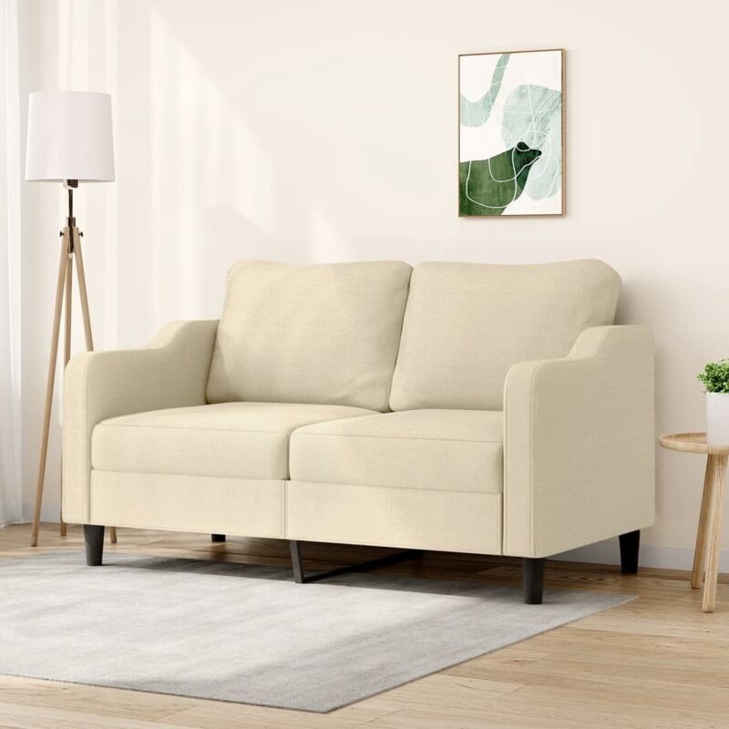 2-sitzer-sofa Creme 140 Cm Stoff Vidaxl