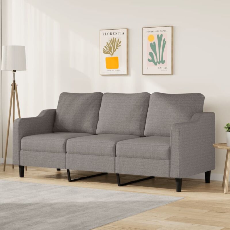 3-sitzer-sofa Taupe 180 Cm Stoff Vidaxl
