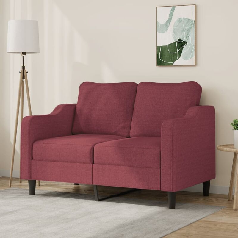 2-sitzer-sofa Weinrot 120 Cm Stoff Vidaxl