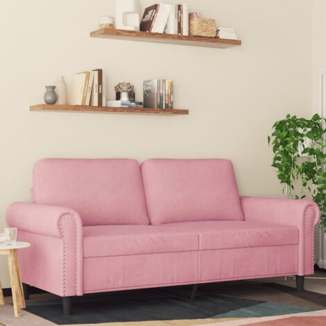 2-Sitzer-Sofa Rosa 140 cm Samt vidaXL187877