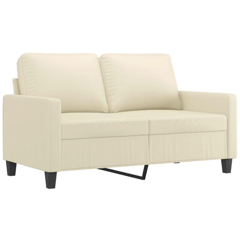 2-sitzer-sofa Creme 120 Cm Kunstleder Vidaxl
