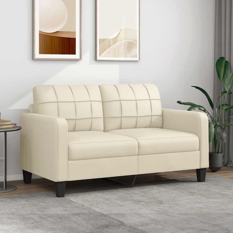 2-sitzer-sofa Creme 140 Cm Kunstleder - Vidaxl