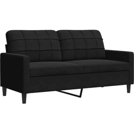 2-Sitzer-Sofa Schwarz 140 cm Samt vidaXL