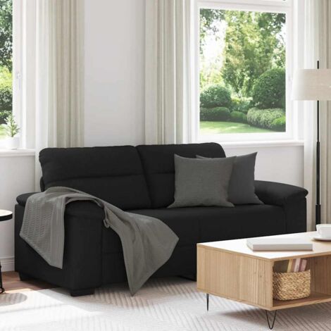 2-Sitzer-Sofa Schwarz 140 cm Stoff vidaXL