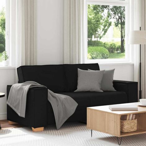 2-Sitzer Sofa Schwarz 140 cm Stoff vidaXL