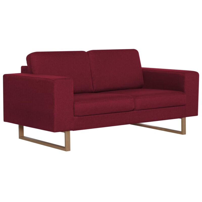 Sofa 2-Sitzer Weinrot - Rot - Vidaxl