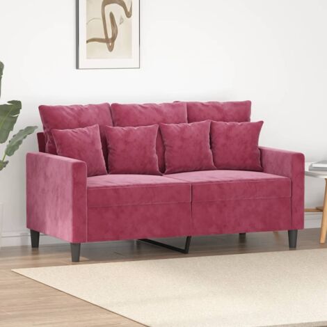 2-Sitzer-Sofa Weinrot 120 cm Samt vidaXL