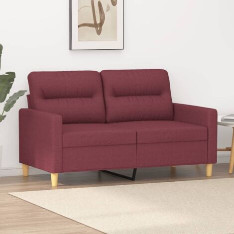2-Sitzer-Sofa Weinrot 120 cm Stoff vidaXL