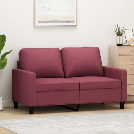 2-Sitzer-Sofa Weinrot 120 cm Stoff vidaXL