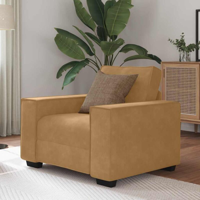 Sessel Braun 60 Cm Samt Vidaxl