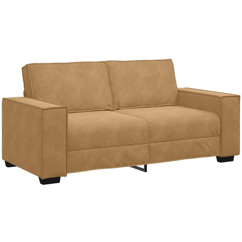 2-sitzer-sofa Braun 140 Cm Samt Vidaxl