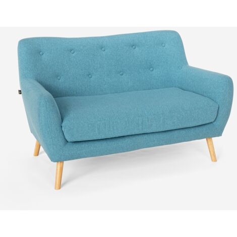 2-Sitzer Stoffsofa modernes Design skandinavischen Stil Irvine - Blau