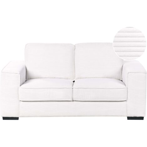2-Sitzer VIKRAN Cord Weiß