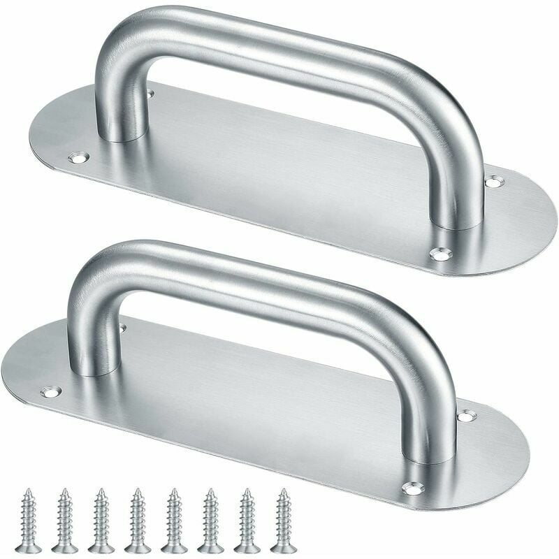 2 sliding door handles, sliding door handle with stainless steel plate, pull door handles, door handle, cabinet handles, sliding door handle, barn
